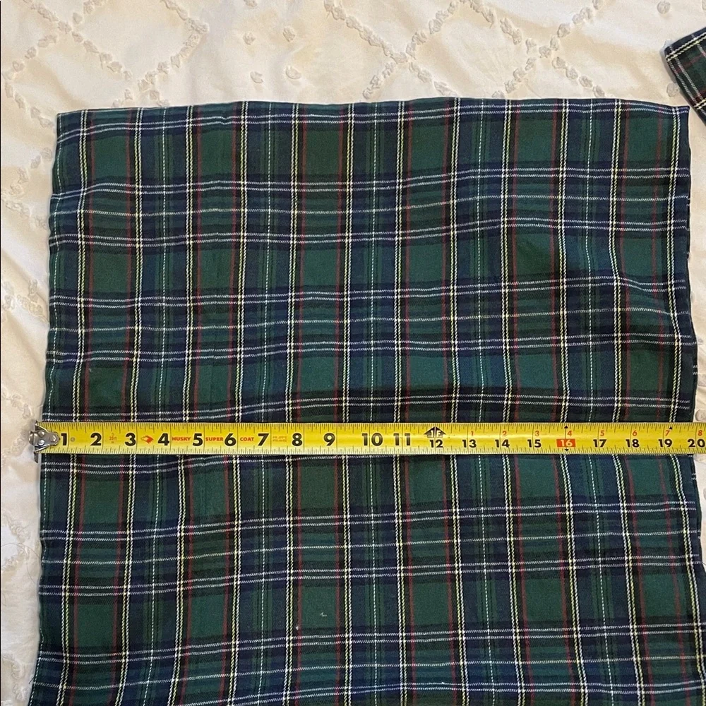 Miulee Plaid flannel Pillow Covers new green set of two